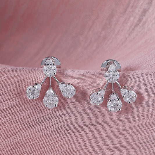 CASCADING PEAR SHAPED DIAMOND EARRINGS