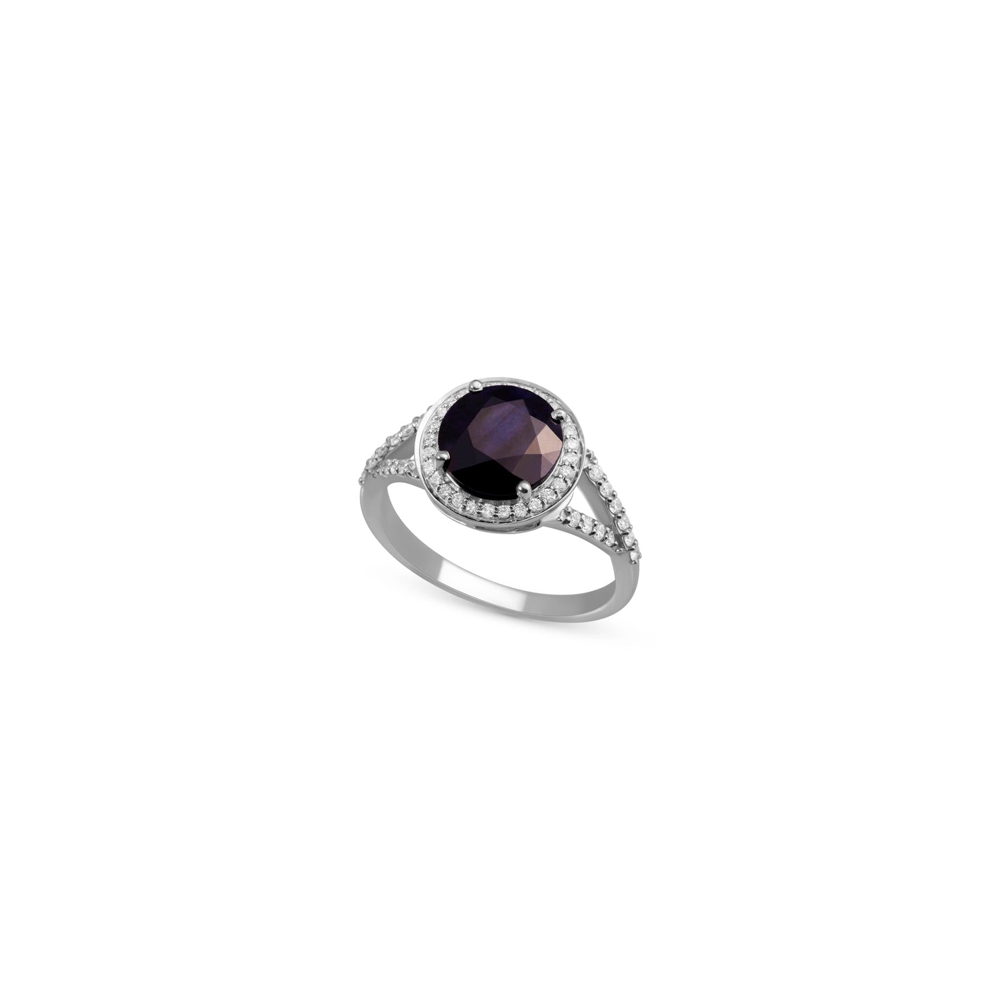 SAPPHIRE OUTBURST SHINING WHITE GOLD RING