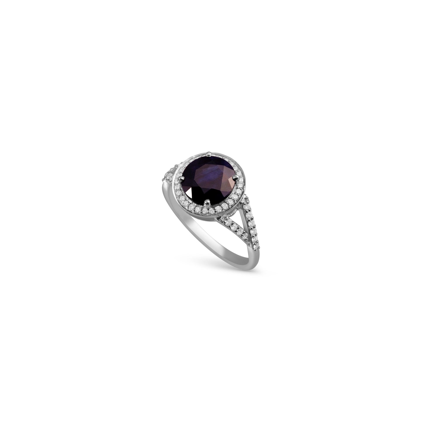 SAPPHIRE OUTBURST SHINING WHITE GOLD RING