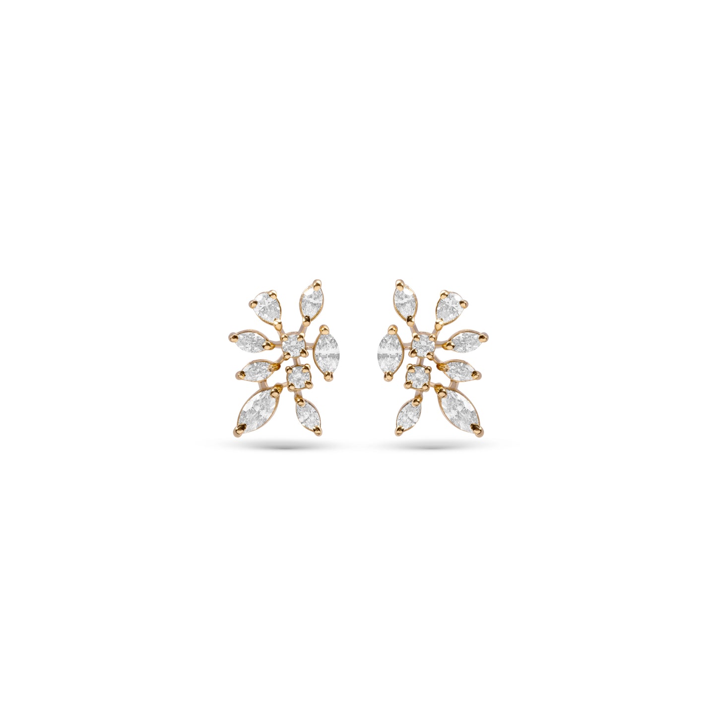 TWINKLING BUNCH YELLOW GOLD EARRINGS