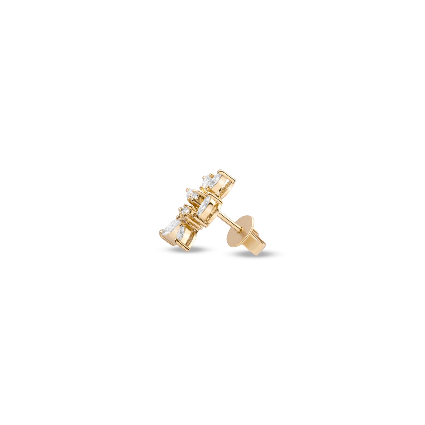 TWINKLING BUNCH YELLOW GOLD EARRINGS