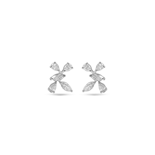 SHIMMERING PETALS FANCY DIAMOND EARRINGS