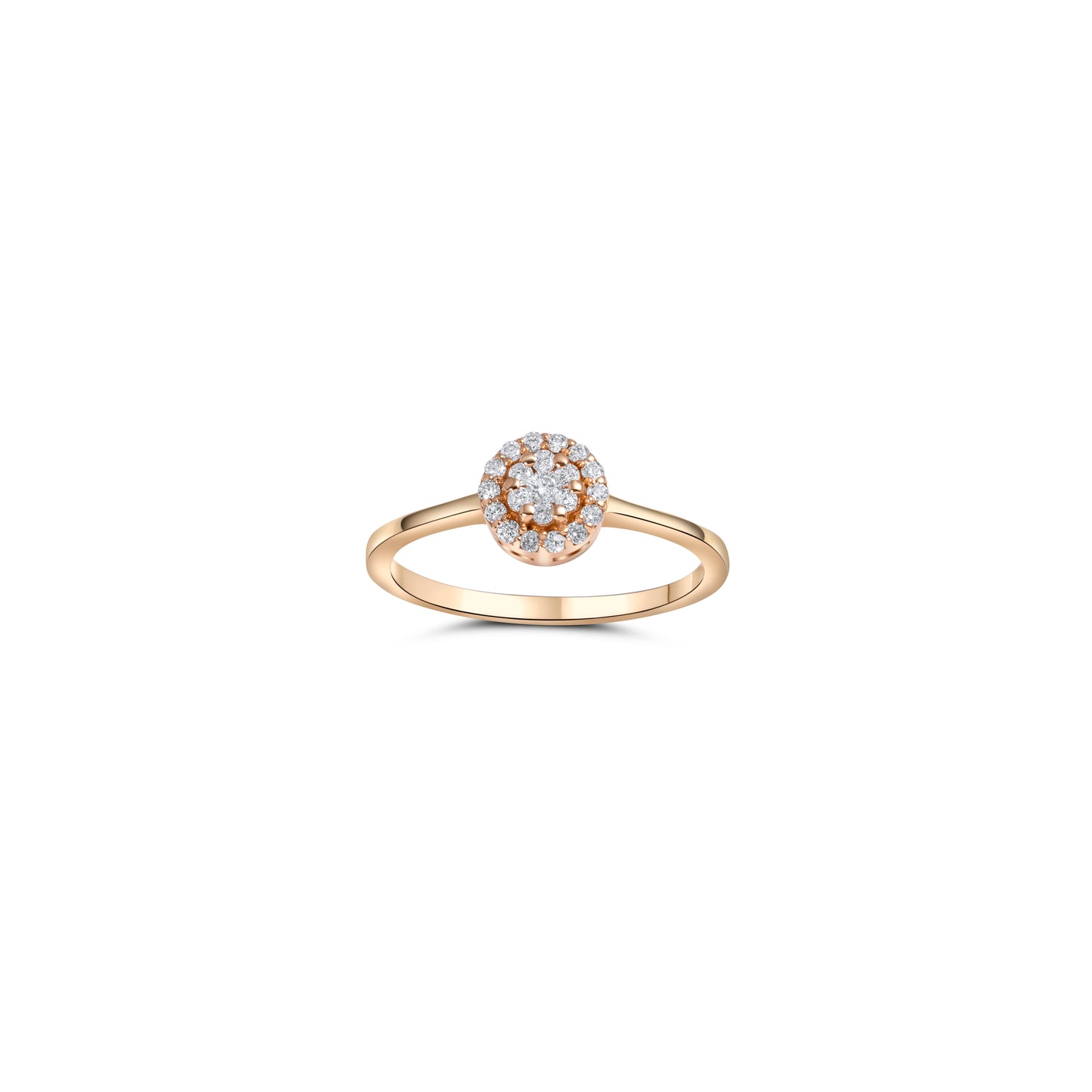 ETERNAL ROUND DIAMOND YELLOW GOLD RING
