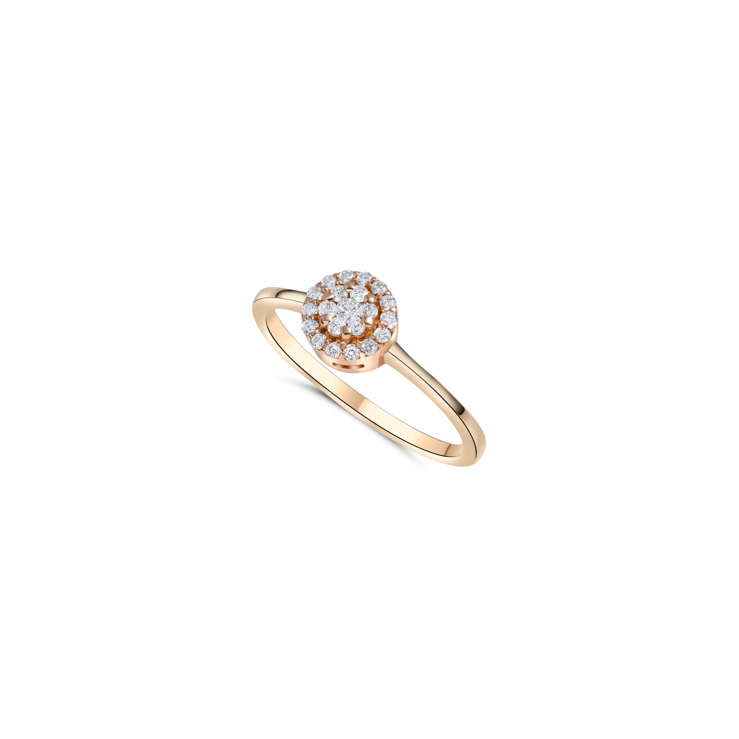 ETERNAL ROUND DIAMOND YELLOW GOLD RING