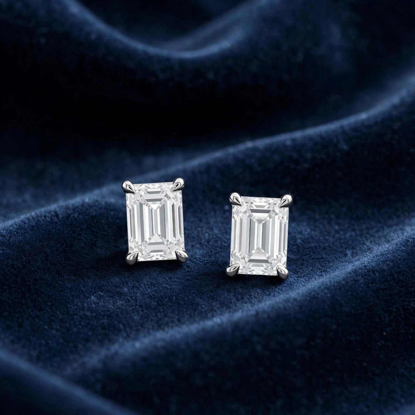 EMERALD CUT EARRING