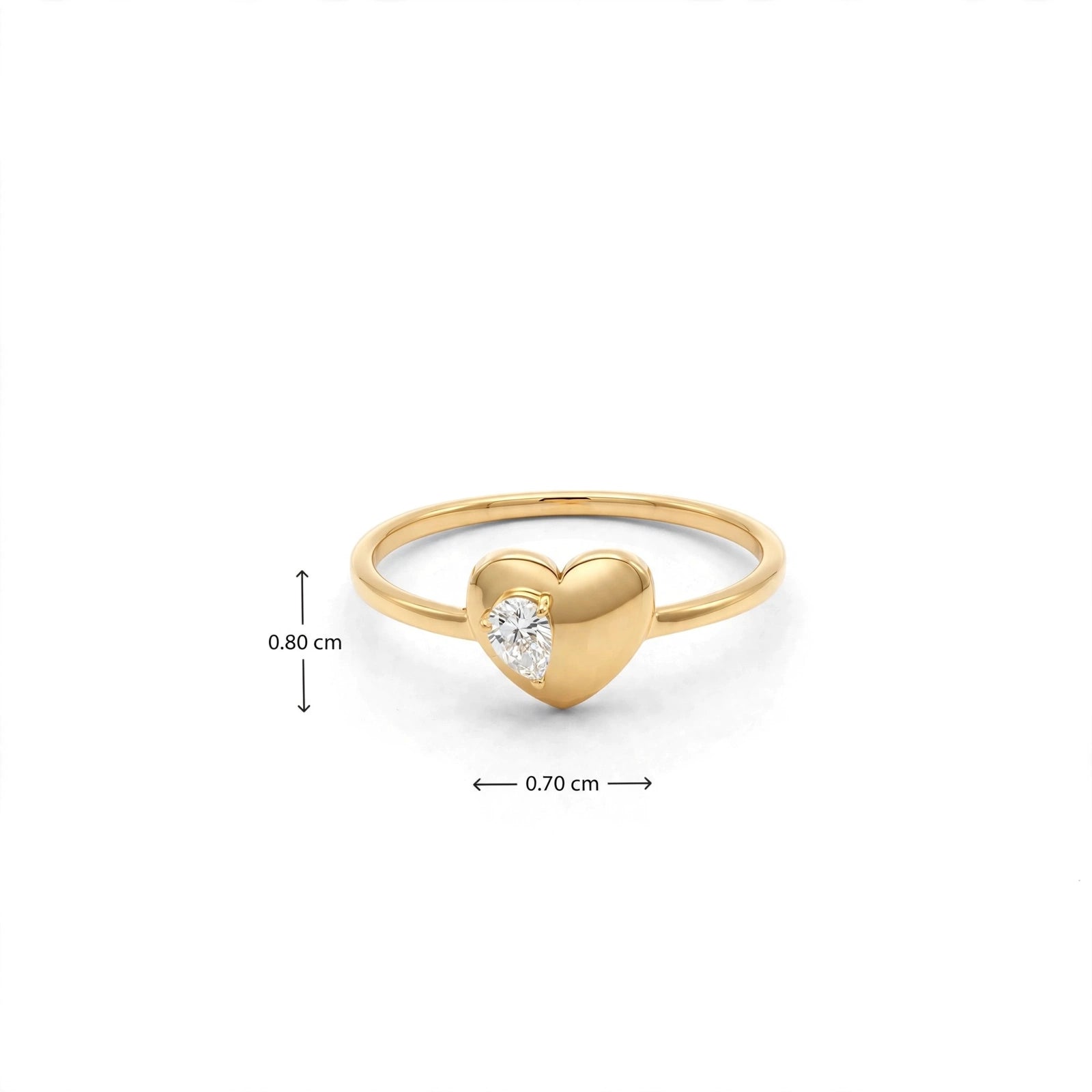 HEART PEAR RING