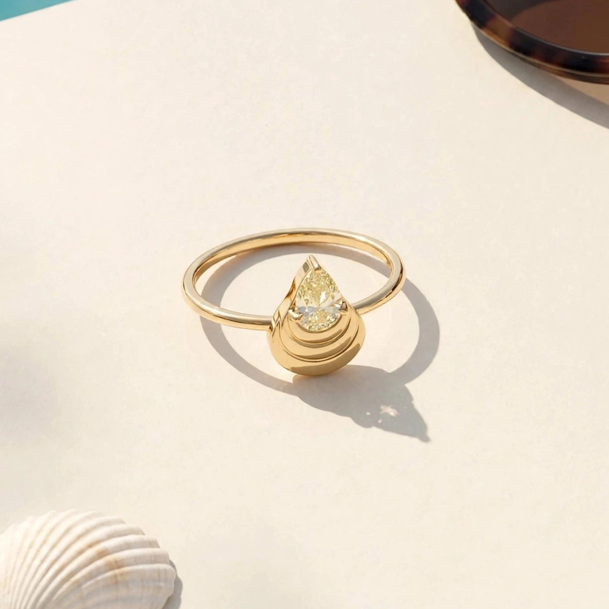 SERENE PEAR RING