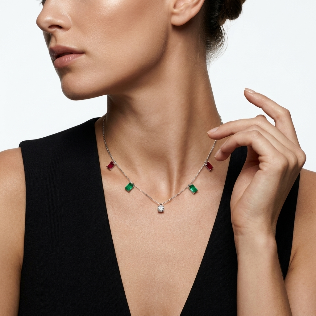 EMERALD RUB NECKLACE