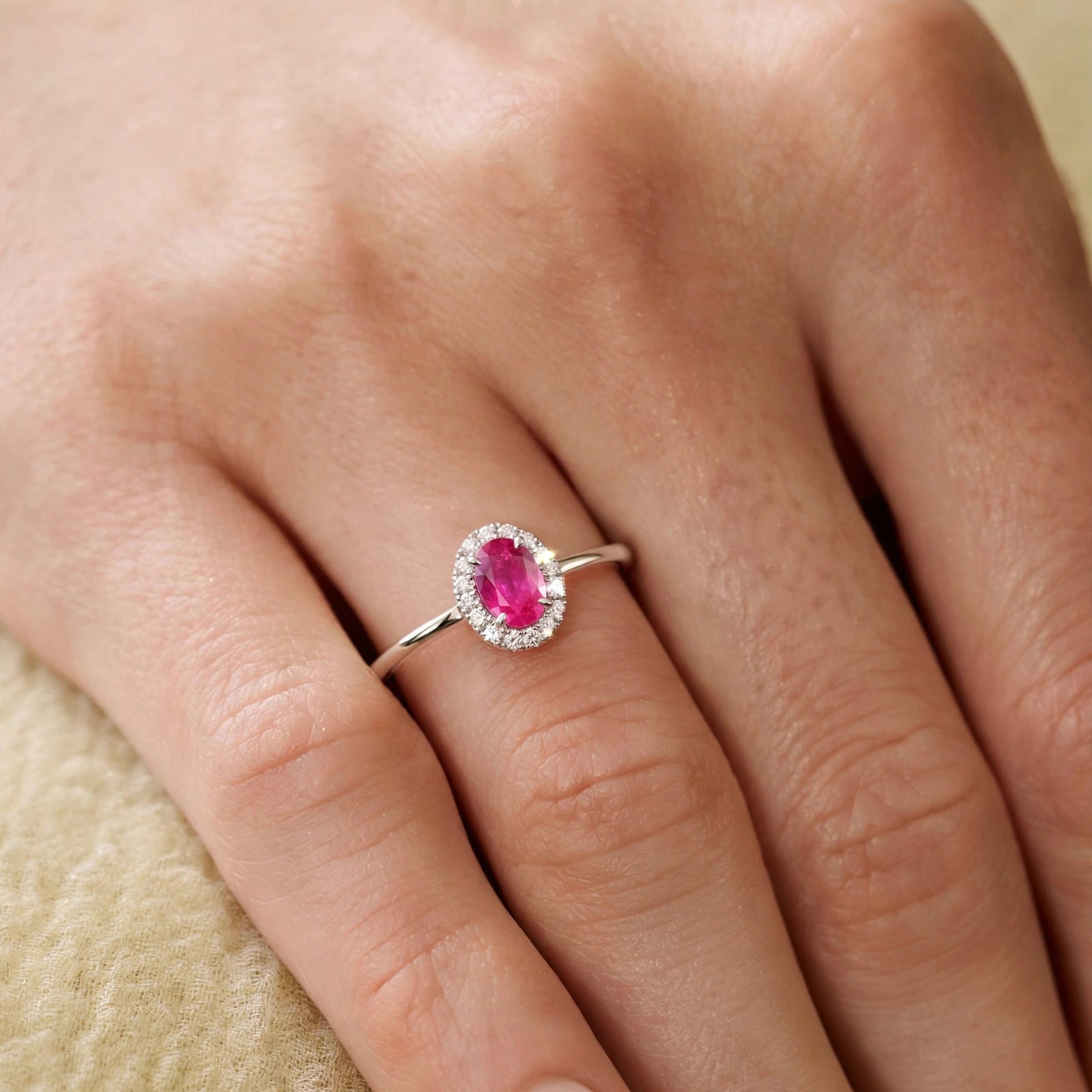 ROUND RUBY RING