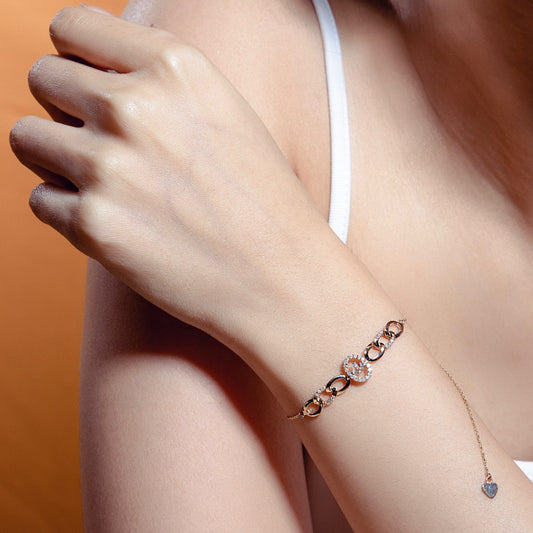 BAGUETTE DIAMOND OVAL SEQUENCE BRACELET