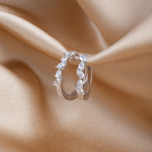 FANCY SPARKLE HOOP EARRING