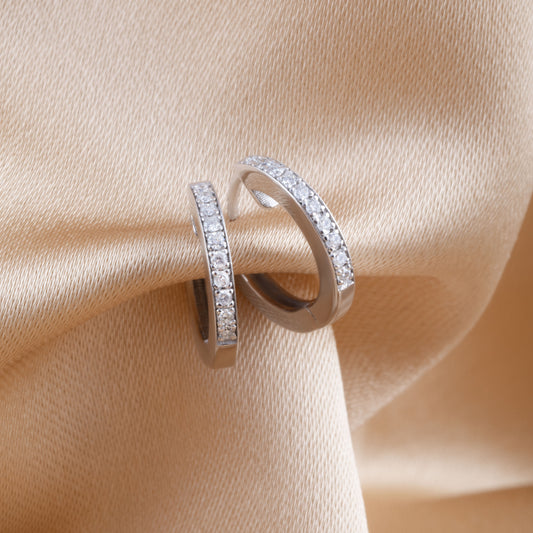 BRILLIANT SPARKLE SMALL HOOP EARRING
