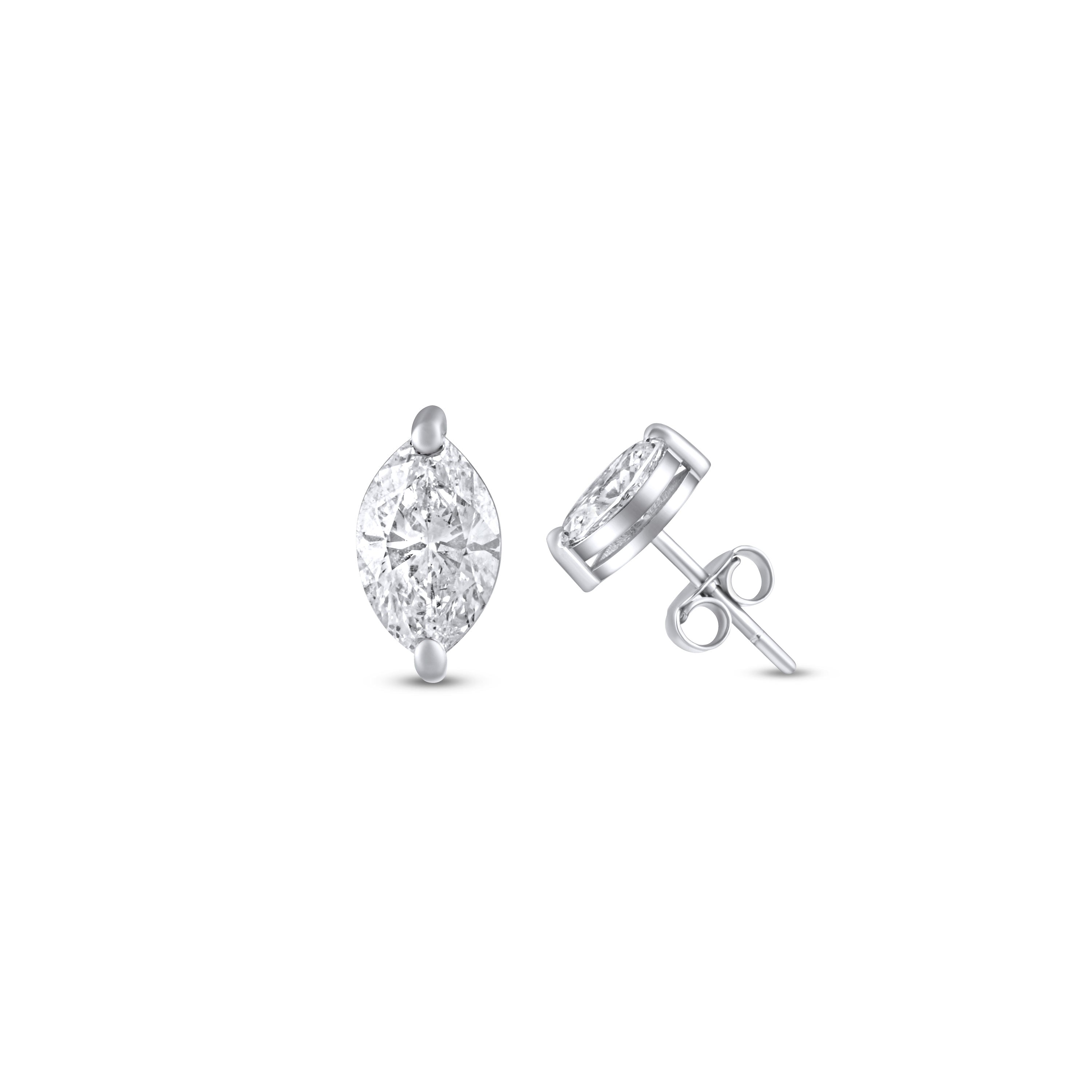 MARQUISE SOLITAIRE EARRING