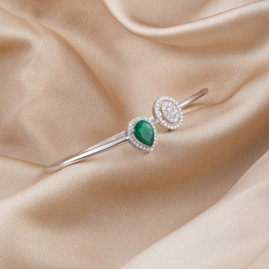 EMERALD FLEXI DIAMOND BANGLE
