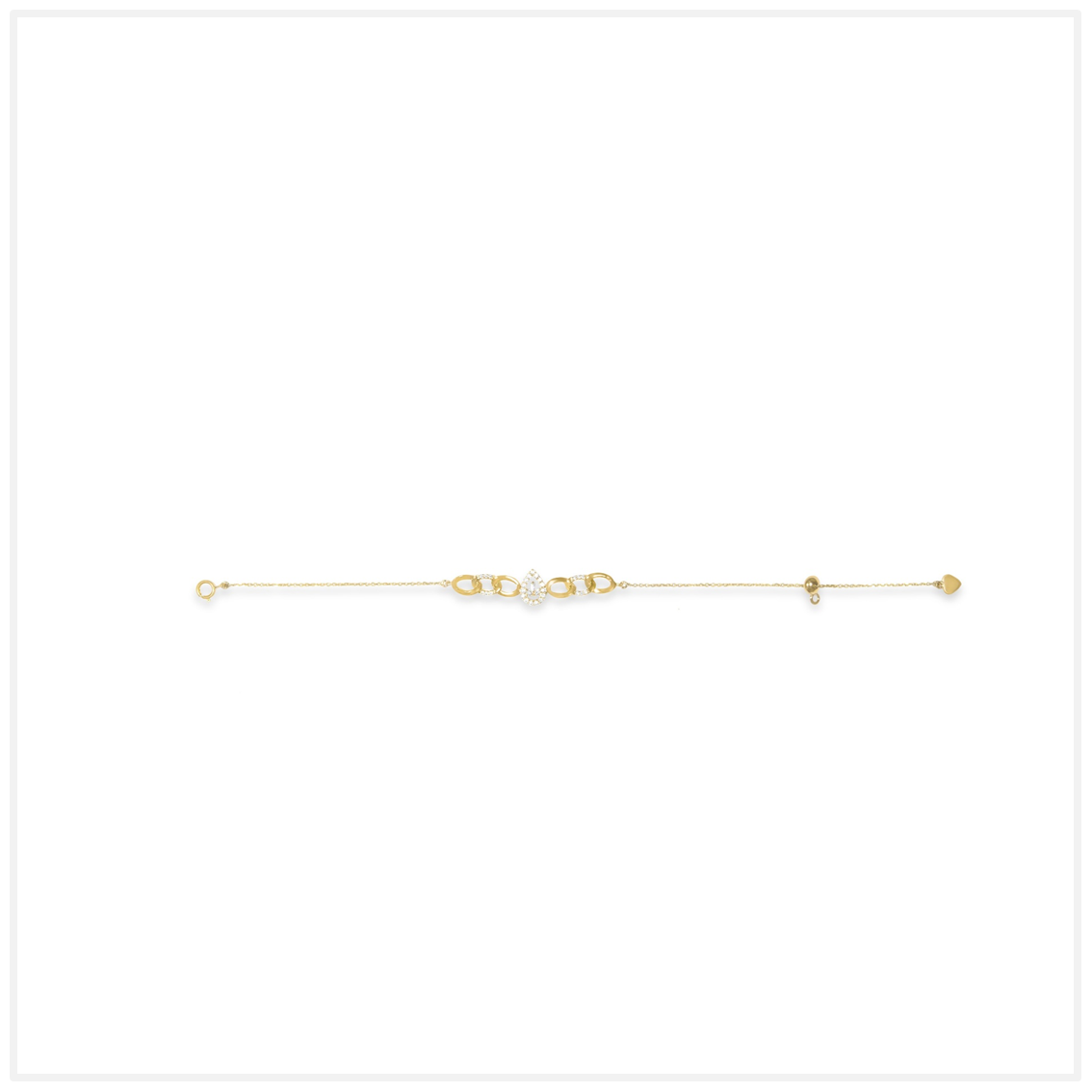 BAGUETTE DIAMOND PEAR SEQUENCE BRACELET