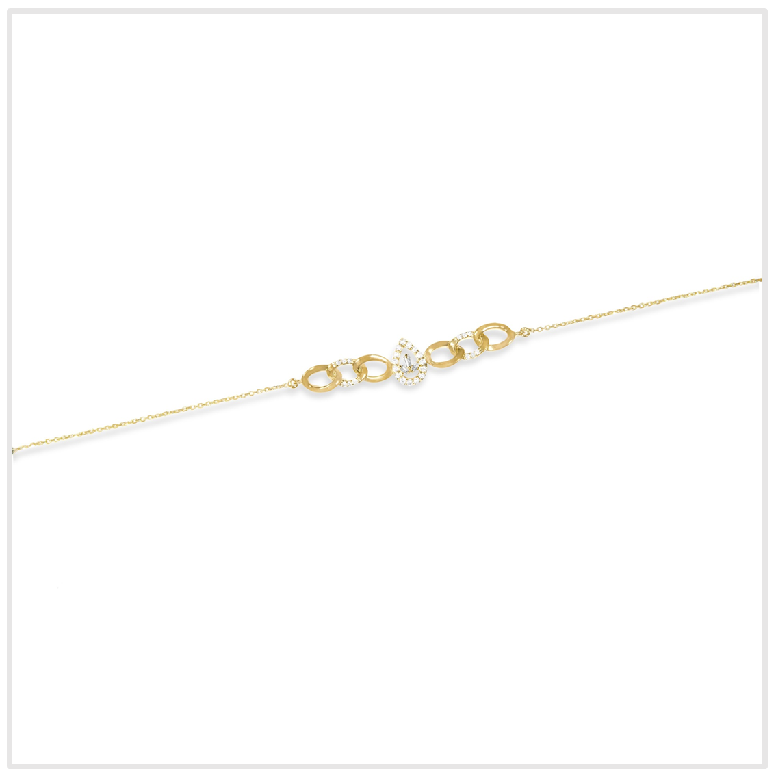 BAGUETTE DIAMOND PEAR SEQUENCE BRACELET