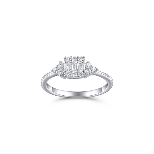 ERA BAGUETTE DIAMOND ROUND STAR RING