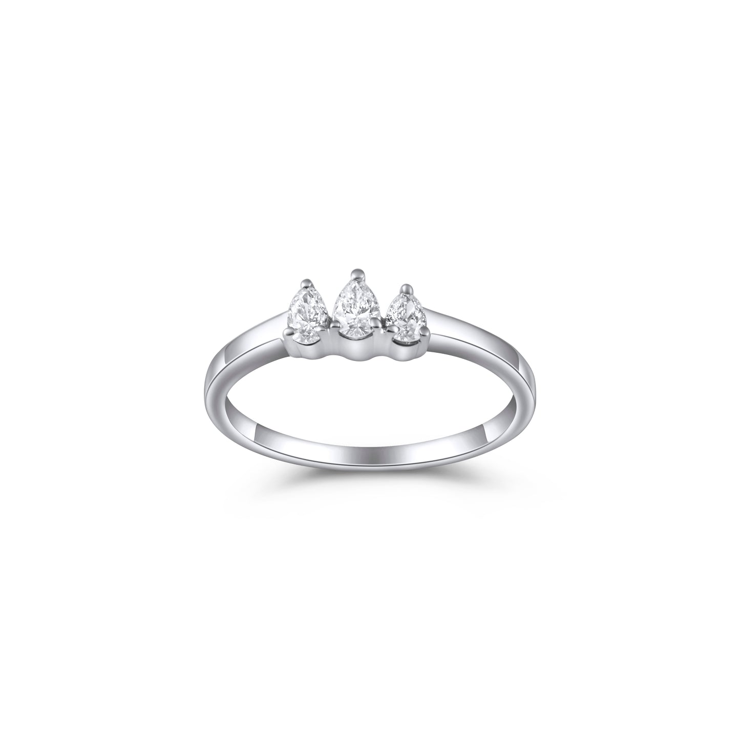 PEAR COLLISION DIAMOND RING