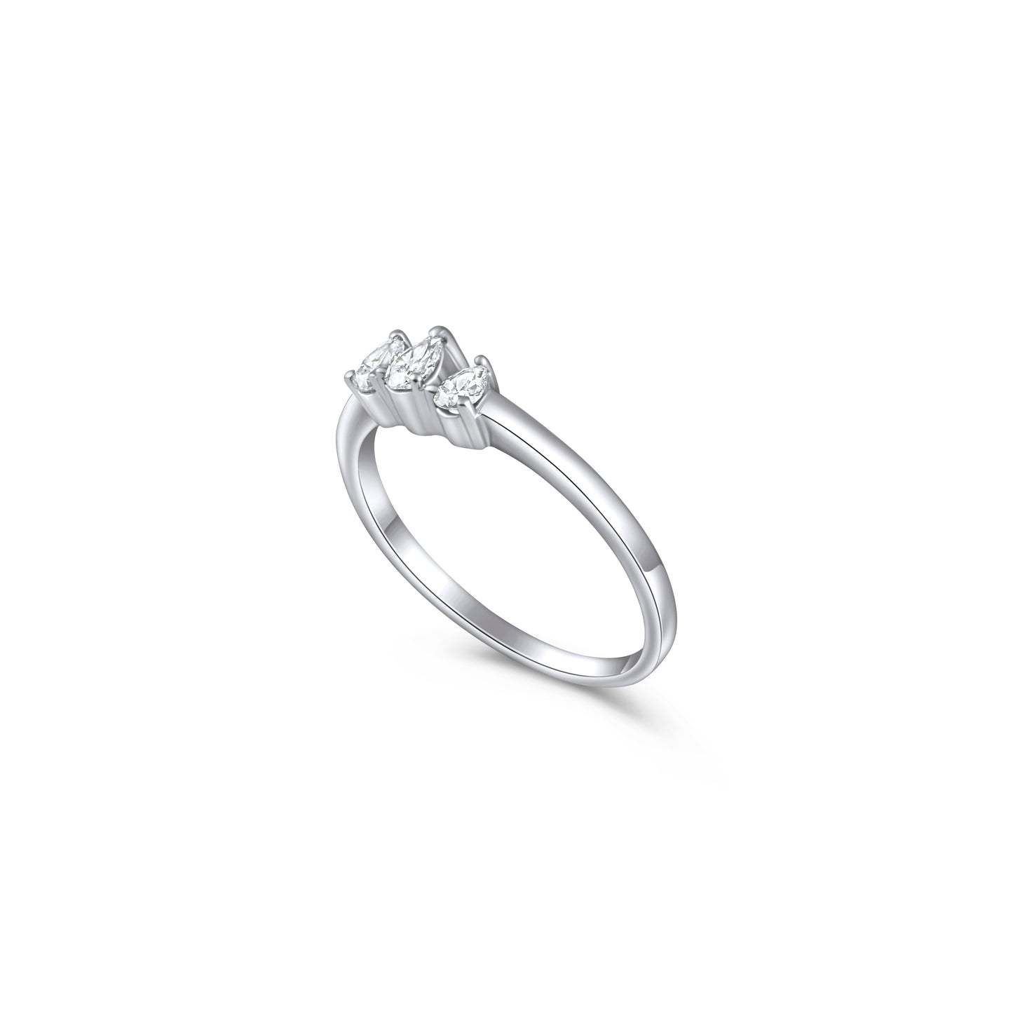 PEAR COLLISION DIAMOND RING